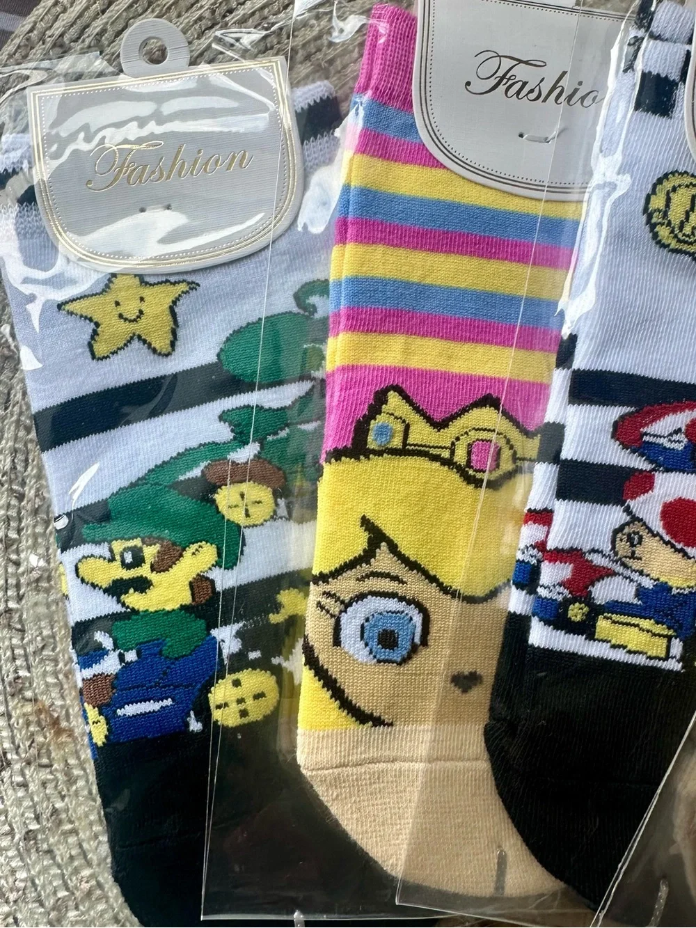 Novelty Video Game Character Crew Socks - Multicolor NWT Set of 4